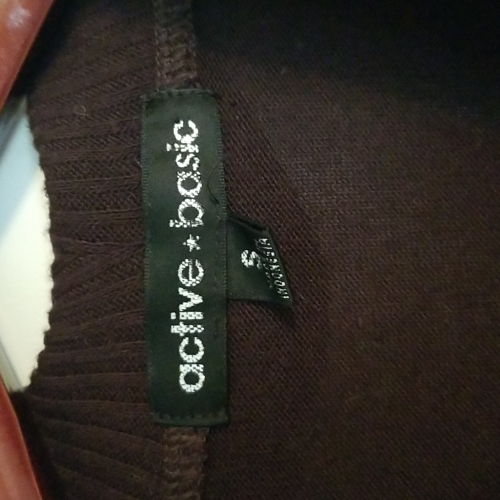 Brown Cowl Neck Top, Size Small, Brand- Active Basic - Picture 2 of 3